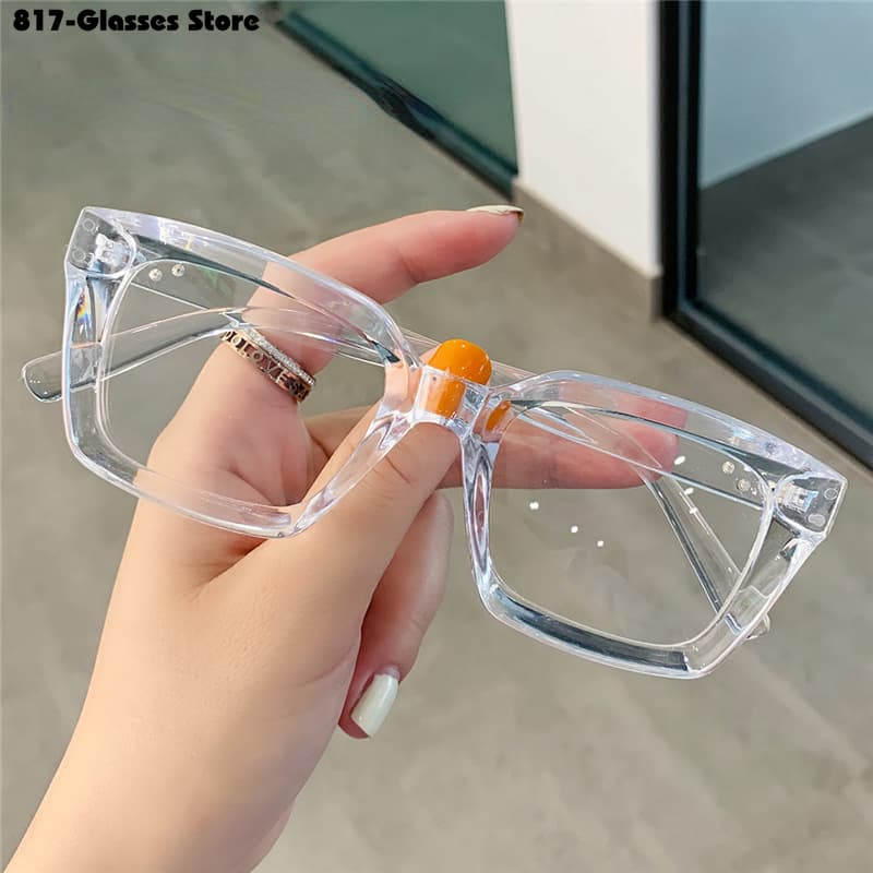 2025 Hot Place Transparent Glasses Anti Blue Light Glasses Computer Mobile Glasses Flat Lens Comfortable