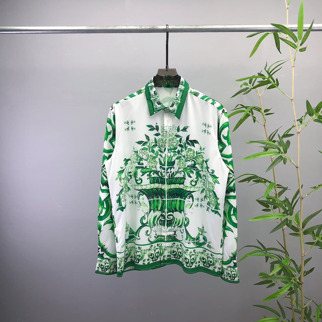 Men's Clothing Men's Casual Long Sleeved Shirt Full Of Printed Patterns Loose And Versatile Men And Women