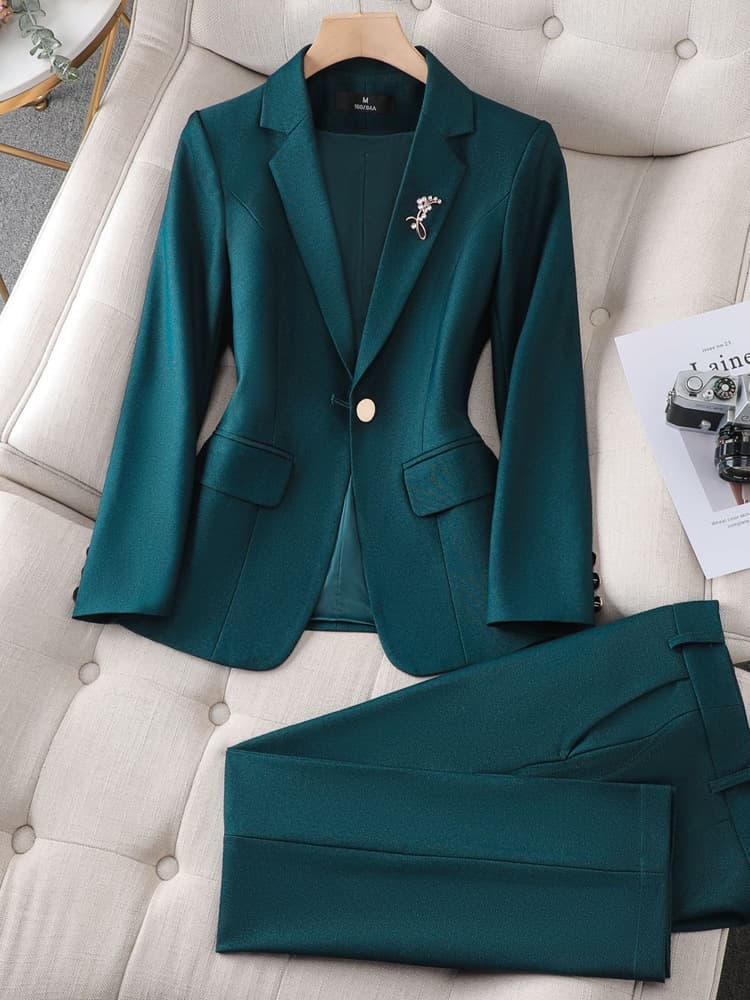 Women's Professional Suit High-End Casual Pants Set Spring Autumn Workwear Fashionable Temperament Goddess Style