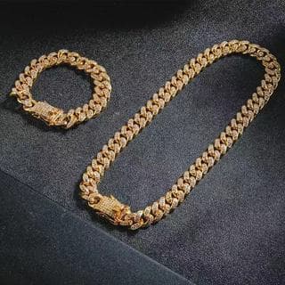 Collier cubain hip-hop avec diamants pour amoureux, hommes et femmes, bijoux personnalisés exagérés