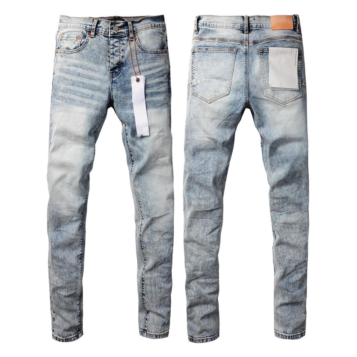 Jean déchiré violet de haute qualité pour homme, style streetwear