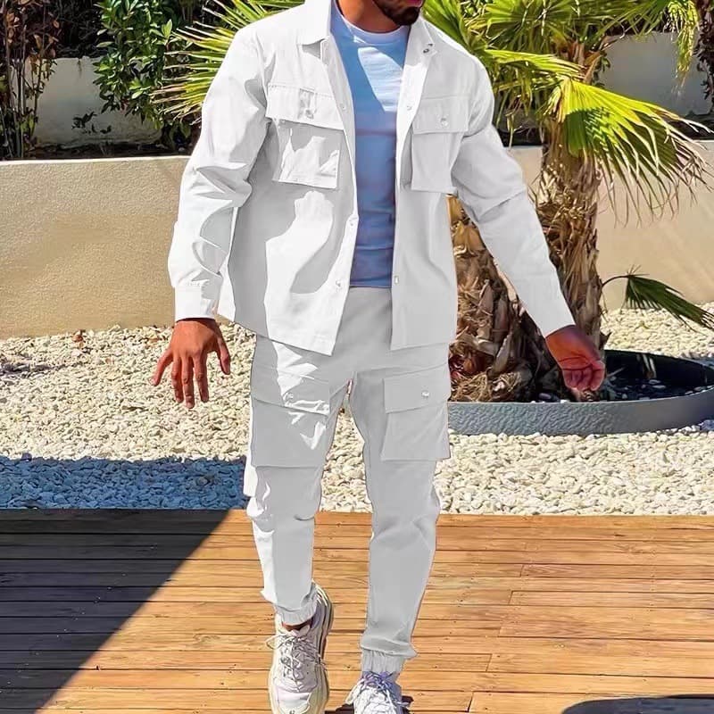 Sportswear Men's Casual Fashion Trouser Suit Trend Men's Clothes Slim Fit Men's Suit