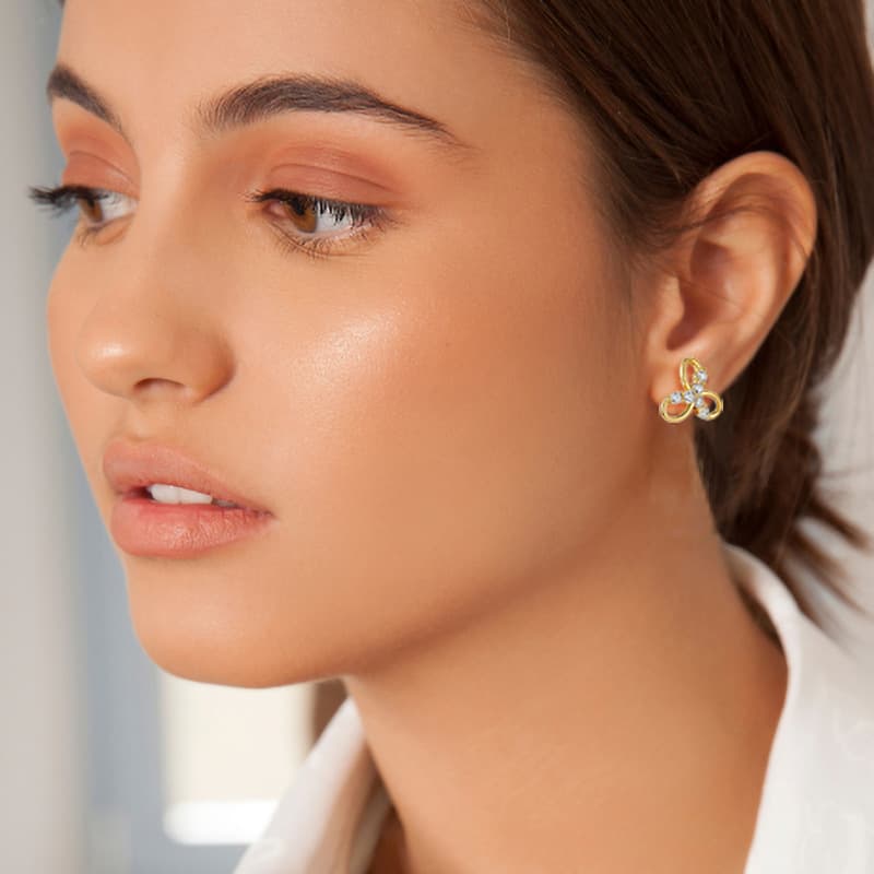 Fashion earrings for women S925 sterling silver zircon twisted earrings earrings pendant jewelry
