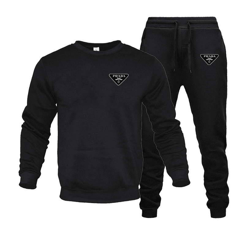 Ensemble de sport unisexe : sweat-shirt à capuche en laine + pantalon long, survêtement à capuche