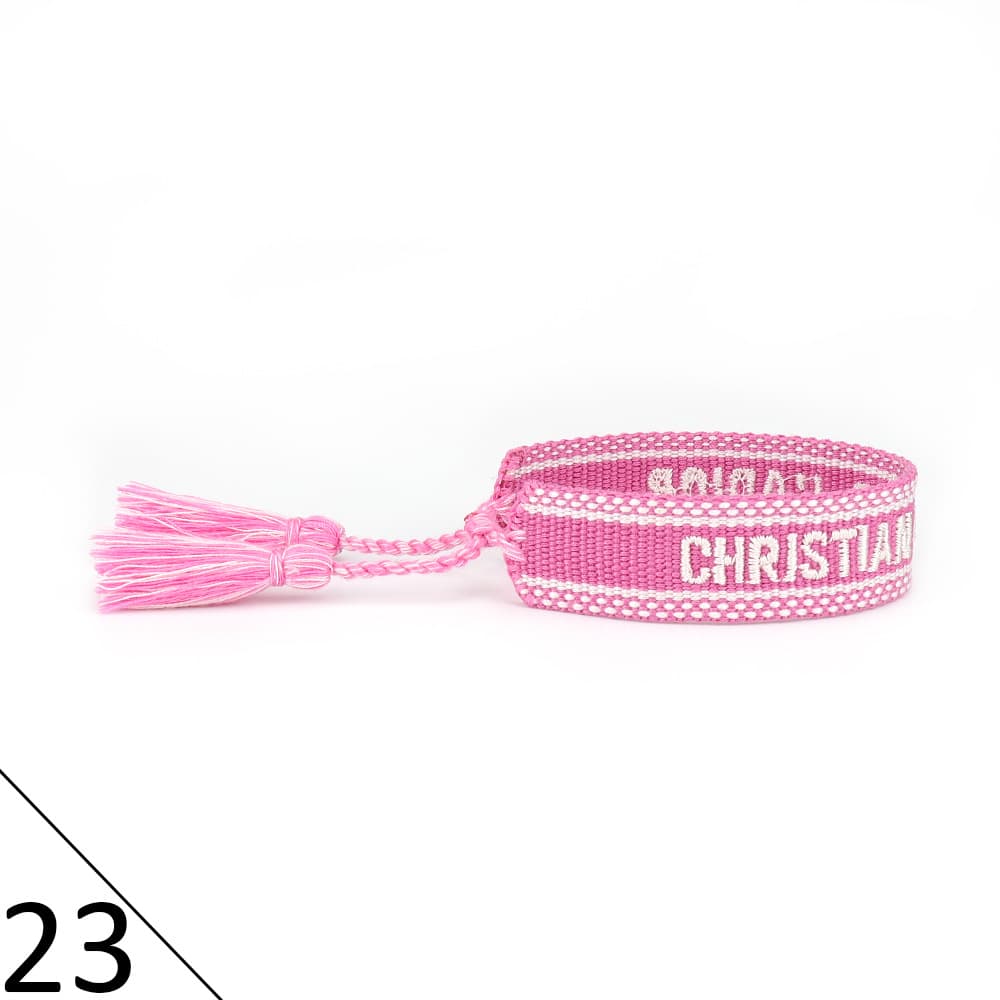 Bracelet unisexe tendance avec lettres tressées