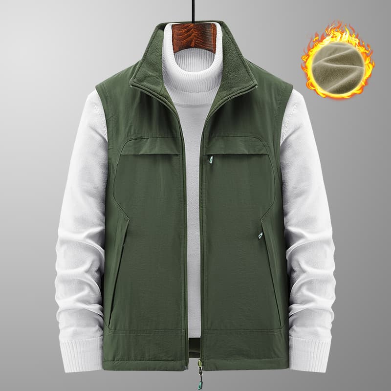 Gilet de pêche pour homme à séchage rapide avec de multiples poches - Veste sans manches légère en nylon pour les activités de plein air et les