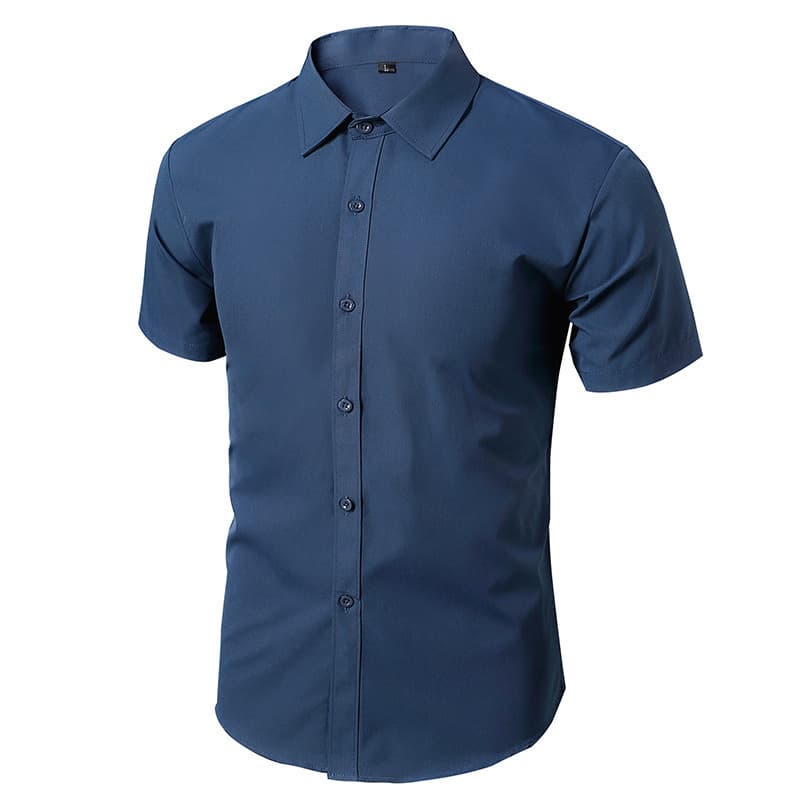 Chemise blanche à manches longues pour homme, sans repassage, coupe formelle, professionnelle, pour le travail, décontractée, blanche