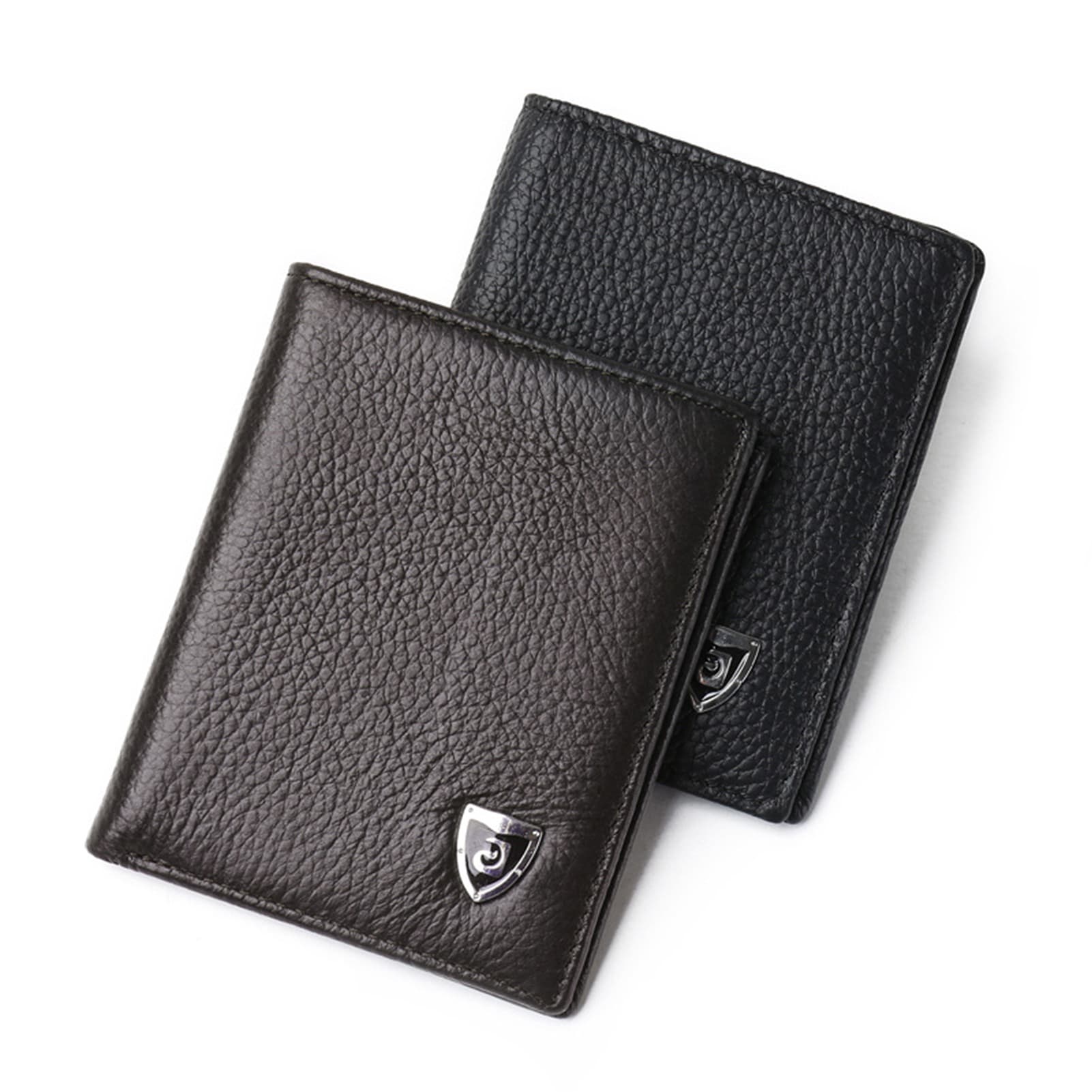 Leather Men Wallet with Cash Compartment Card Pockets Mini Bifold Wallet Credit Card Holder for Business