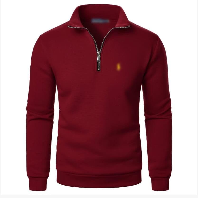 Pull Rauph Laurren Designer Polo Zip Pony Brodé Couple Top, demi-zip, sweat à capuche décontracté de luxe pour automne