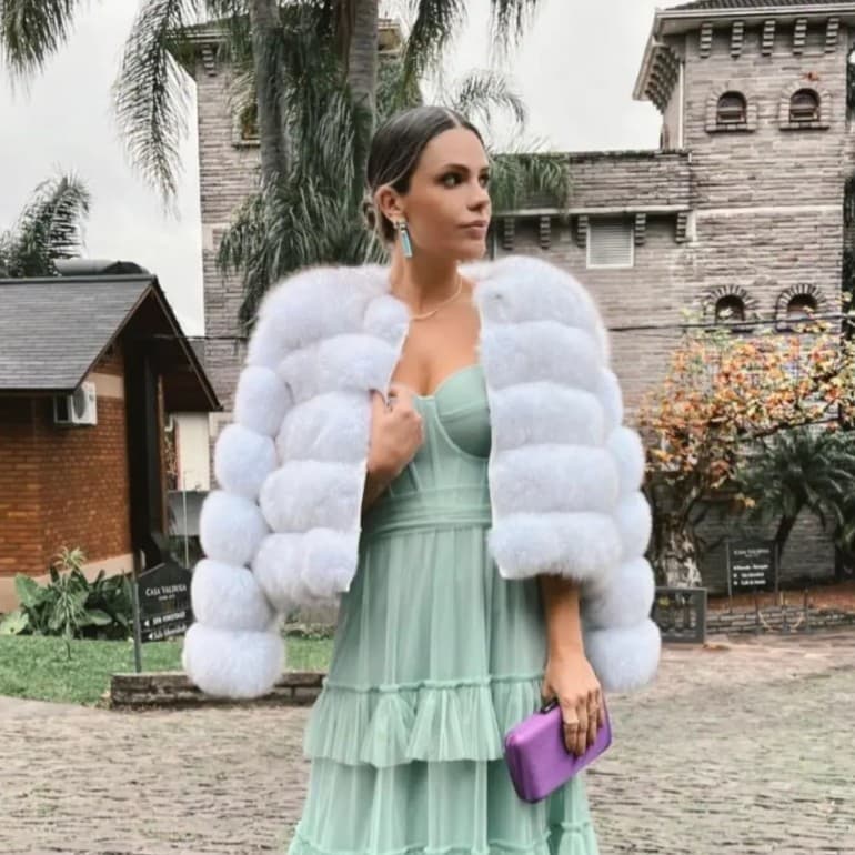 Women's Fur Coat Imitation Fox Fur Splicing Winter Thickened Warm Long-sleeved Short Fur Coat