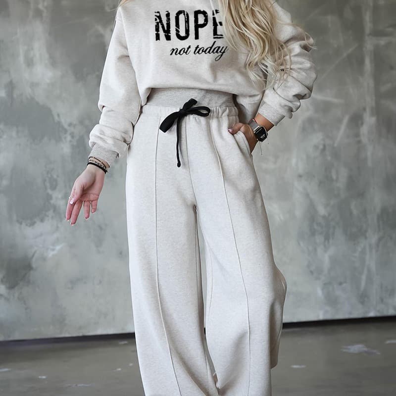 hot-selling casual hooded sweatshirt suit wide-leg trousers