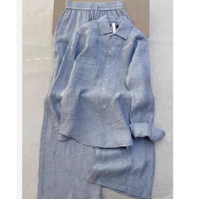 Women's Clothing High End Suits Casual Sports Shirts Spring And Summer Fashion Simple Loose Temperament Linen Relaxation Wear