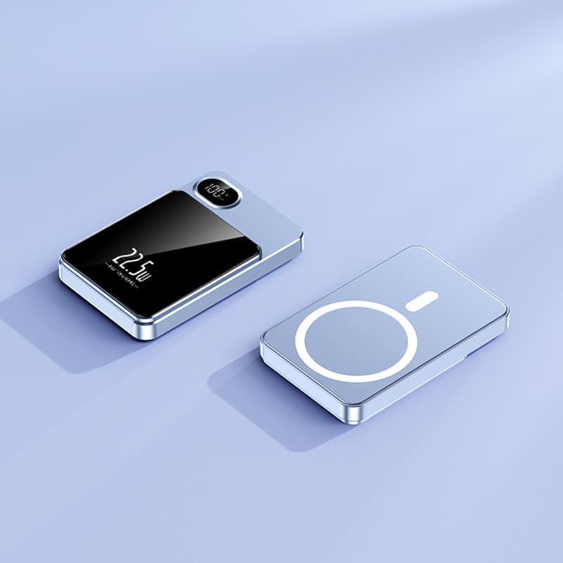 Batterie externe magnétique sans fil à charge rapide, ultra fine, portable, 20 000 mAh