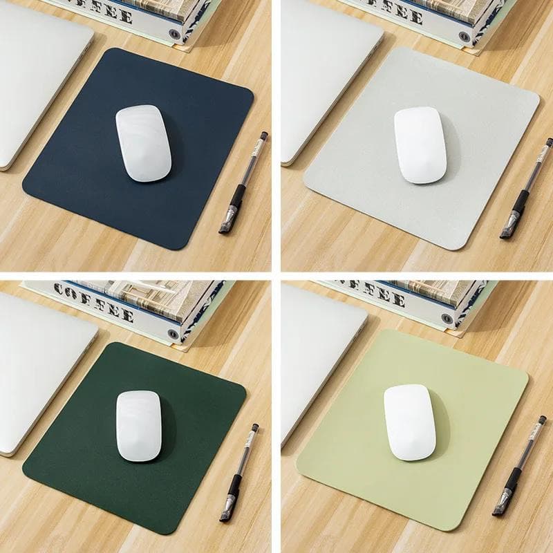 1PCS Small PU mouse pad Non-Slip Gaming Leather Mouse Pad Waterproof Anti-Scratch Easy To Clean Mat For PC Laptop Desktop