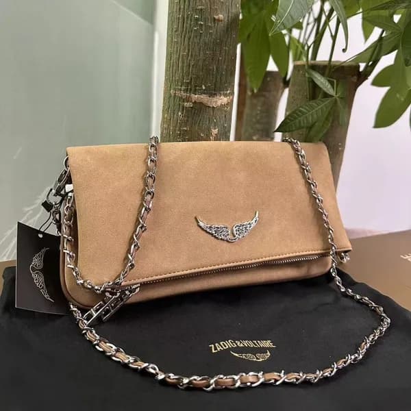 Sac à main de créateur de mode pour femme Zadig Voltaire, sac à bandoulière vintage à rivets, sac à main en cuir véritable