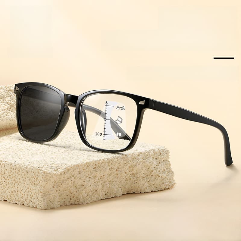 New smart color-changing reading glasses for men with dual-purpose anti-blue light HD progressive multi-focus color-changing reading glasses