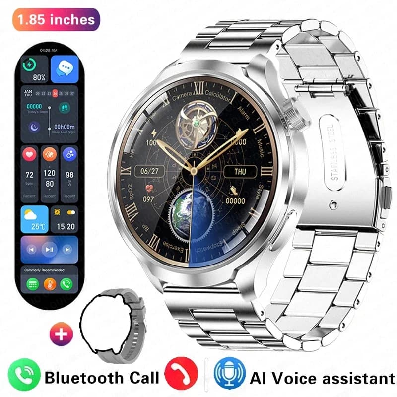 Montre connectée Huawei 1,85 pouce pour hommes, étanche, avec boussole, suivi GPS, NFC, Bluetooth, appels