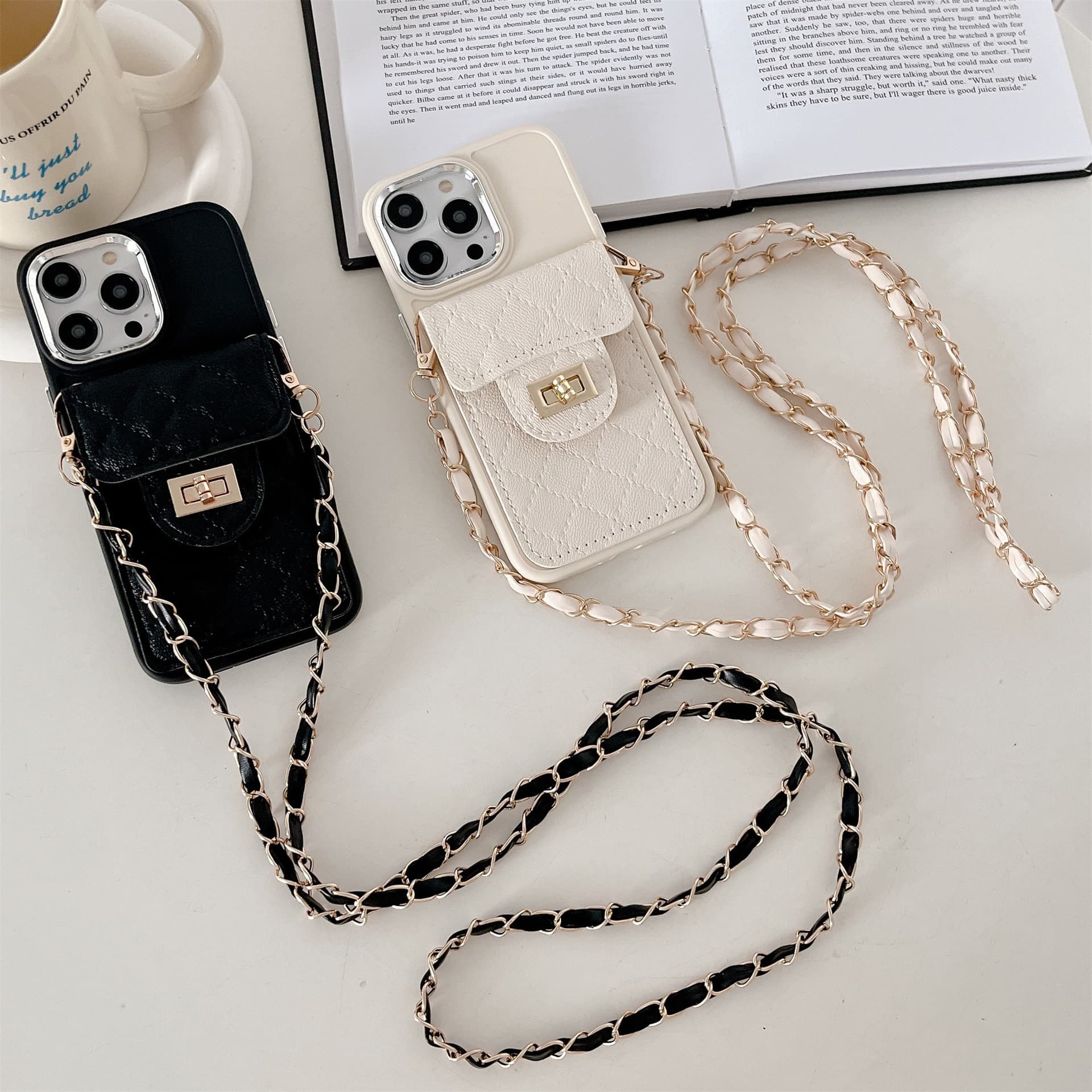 Mobile phone case diagonal card holder suitable for Apple 14Promax mobile phone case iphone13 strap 12 light luxury 11/xs