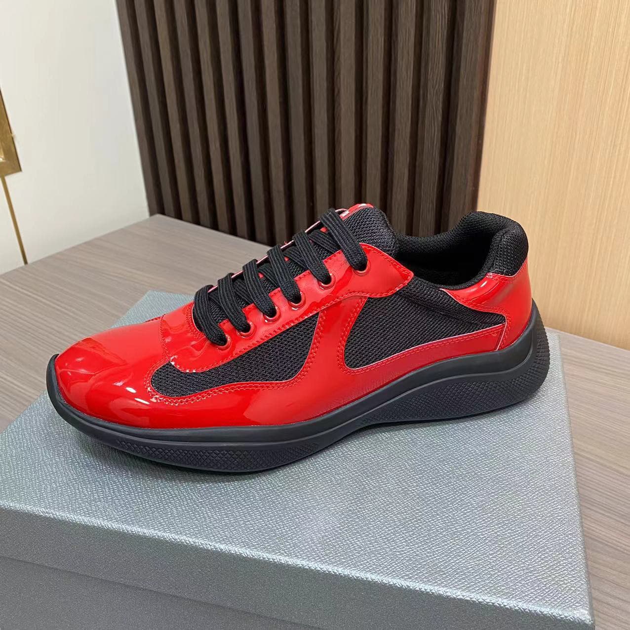 Chaussures de sport décontractées pour homme en cuir véritable noir de marque P, pointure 25, baskets de mode haut de gamme, nouveau modèle, gran