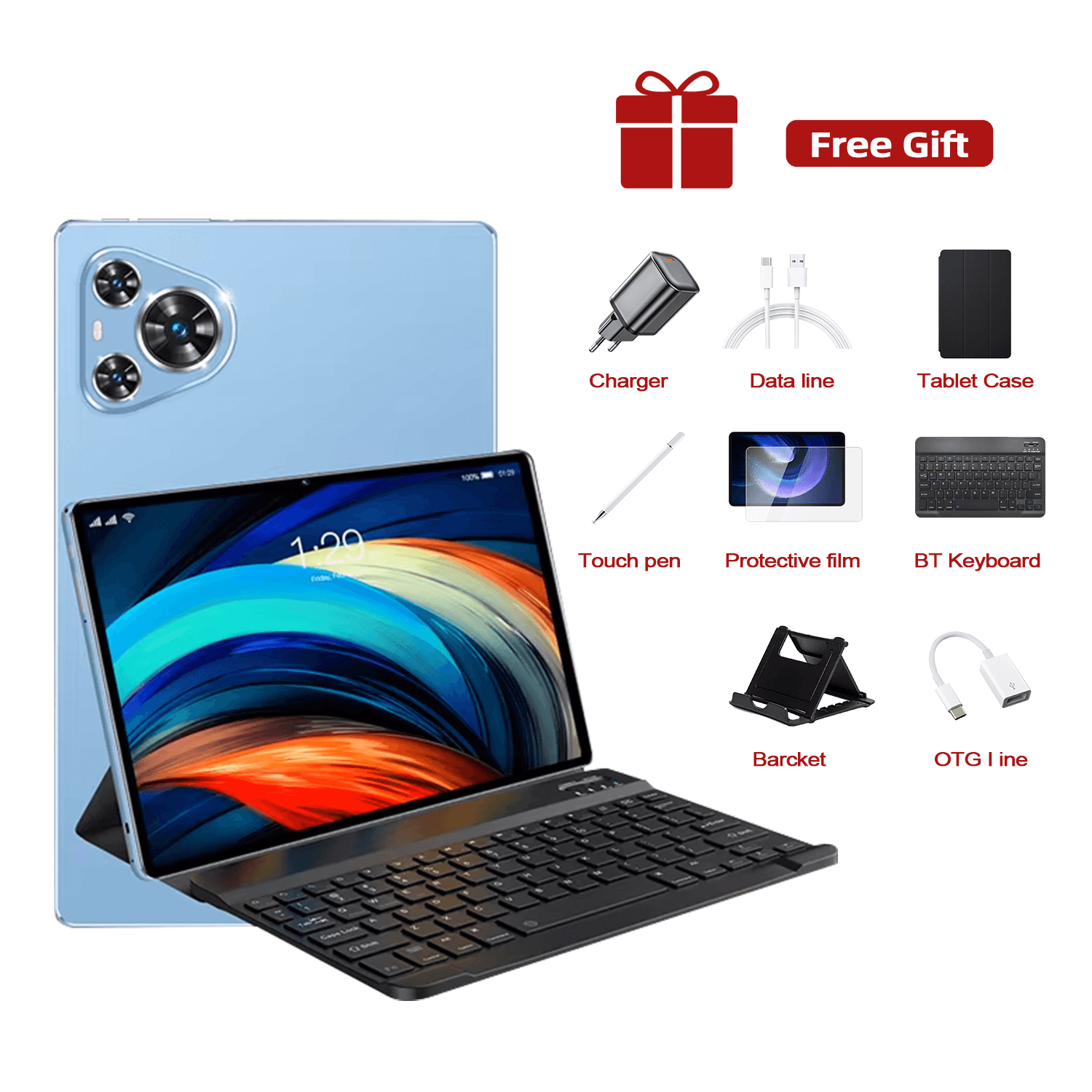 iPad 16 Pro 11 pouces neuf, Android 14, Snapdragon 8 Gen2, version globale, 22 Go + 22 To, batterie 20 000 mAh, 5G, double SIM, Wi-Fi, écran HD.