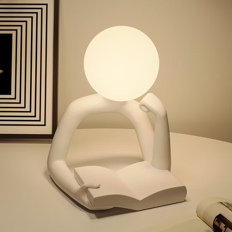 House Original Design Simple Resin Abstract Character Reading Table Lamp Small Night Light Ornaments Desktop Bedroom