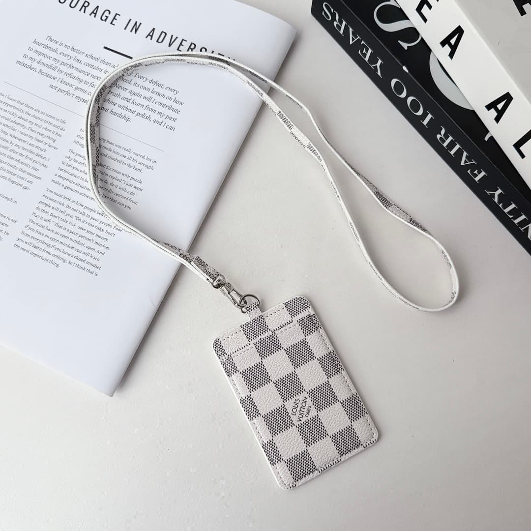Porte-badge LV pour homme et femme, avec cordon