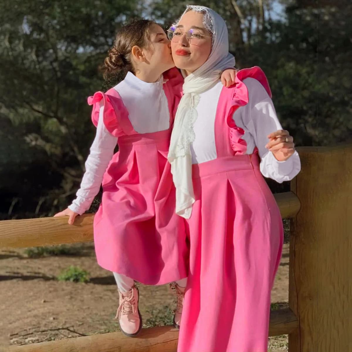 Mother & Kids new long-sleeved pink dress best-selling parent-child outfit is in stock
