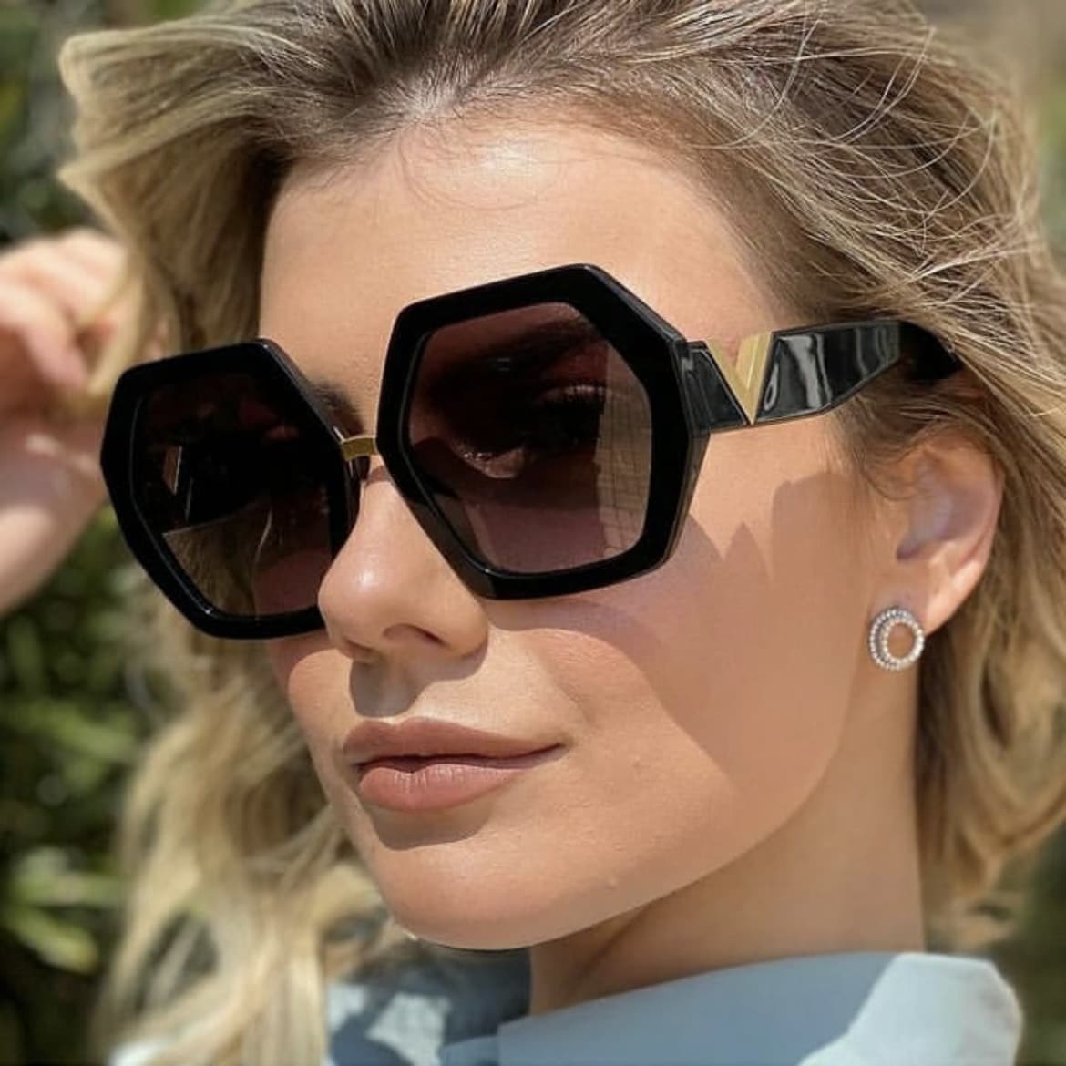 Hexagonal women sunglasses fashion sunglasses trend personality sunglasses