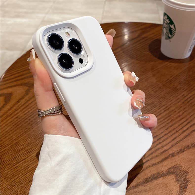 Coque de protection en silicone liquide pour iPhone 11, 12 Pro Max, XS, XR, 7, 8, 14, 15 Plus