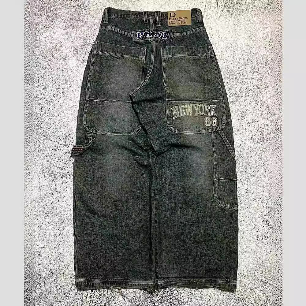 Men's Clothing Retro Niche Trendy Wide Leg Jeans Men's Straight