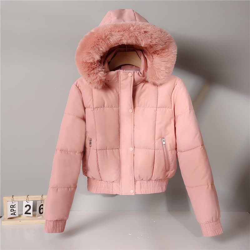 Women's Clothing Cotton Jacket For Women Short Parka Winter Plus Velvet Thickened Student Cotton Jacket