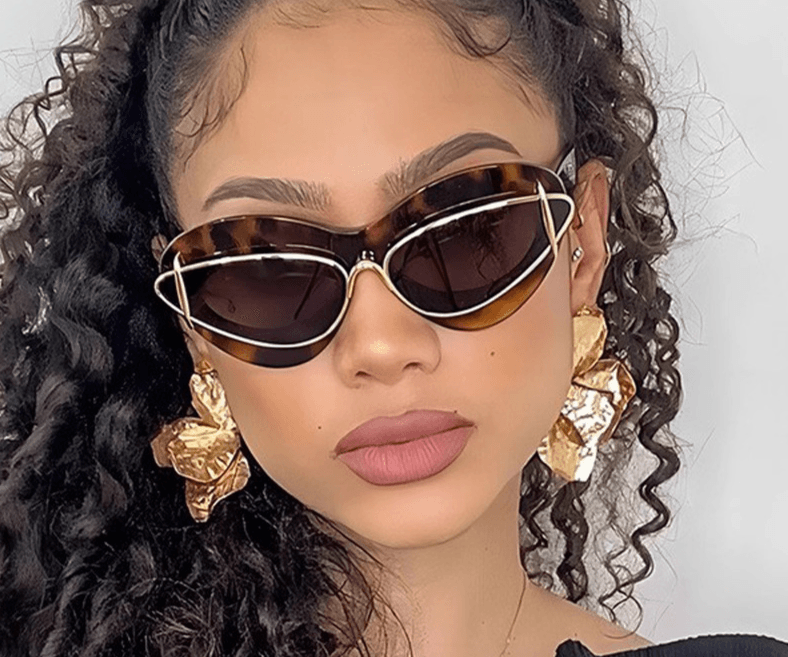 Vintage New Fashion Cat-Eye European And American Light Luxury For Women With High-End Feel Sunglasses