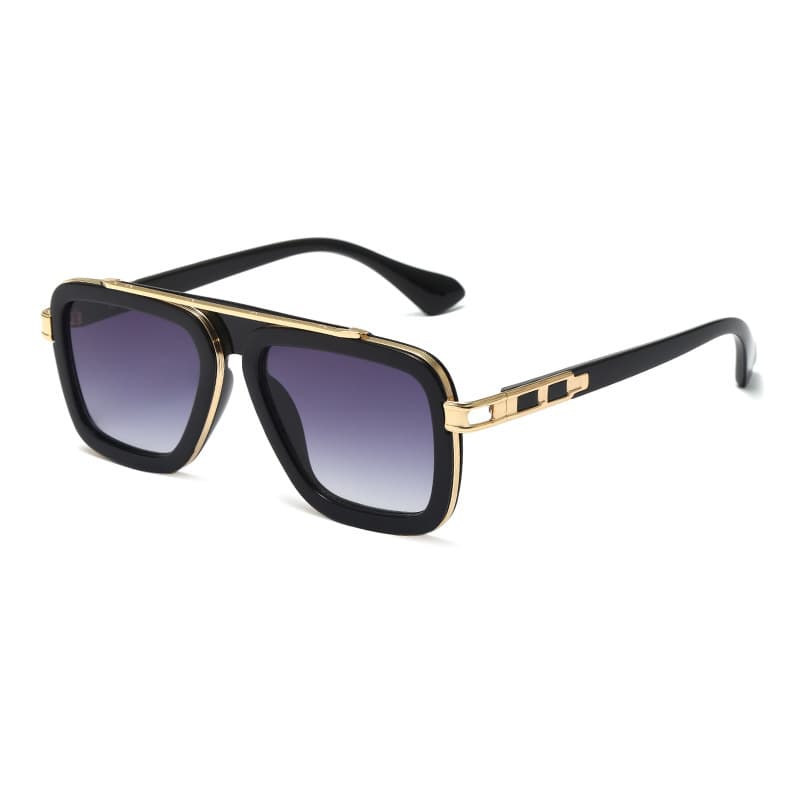 Men's Sunglasses Retro Square Frame UV Protection Sunglasses Gradient Gray Beach Fashion