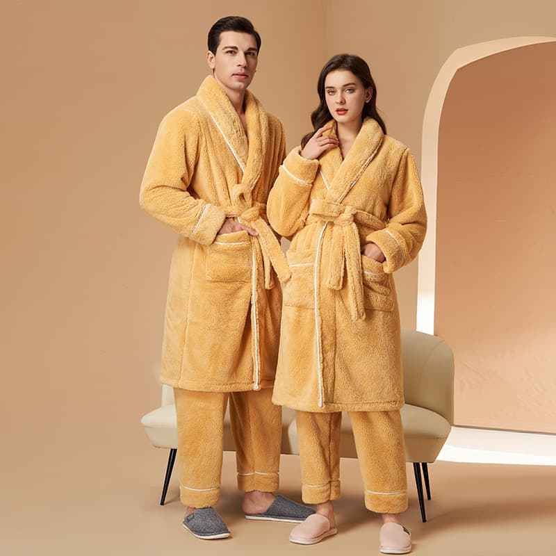 Underwear & Sleepwears thickened comfortable cotton velvet pajamas men's new autumn and winter couple pajamas women's large size home clothes suit