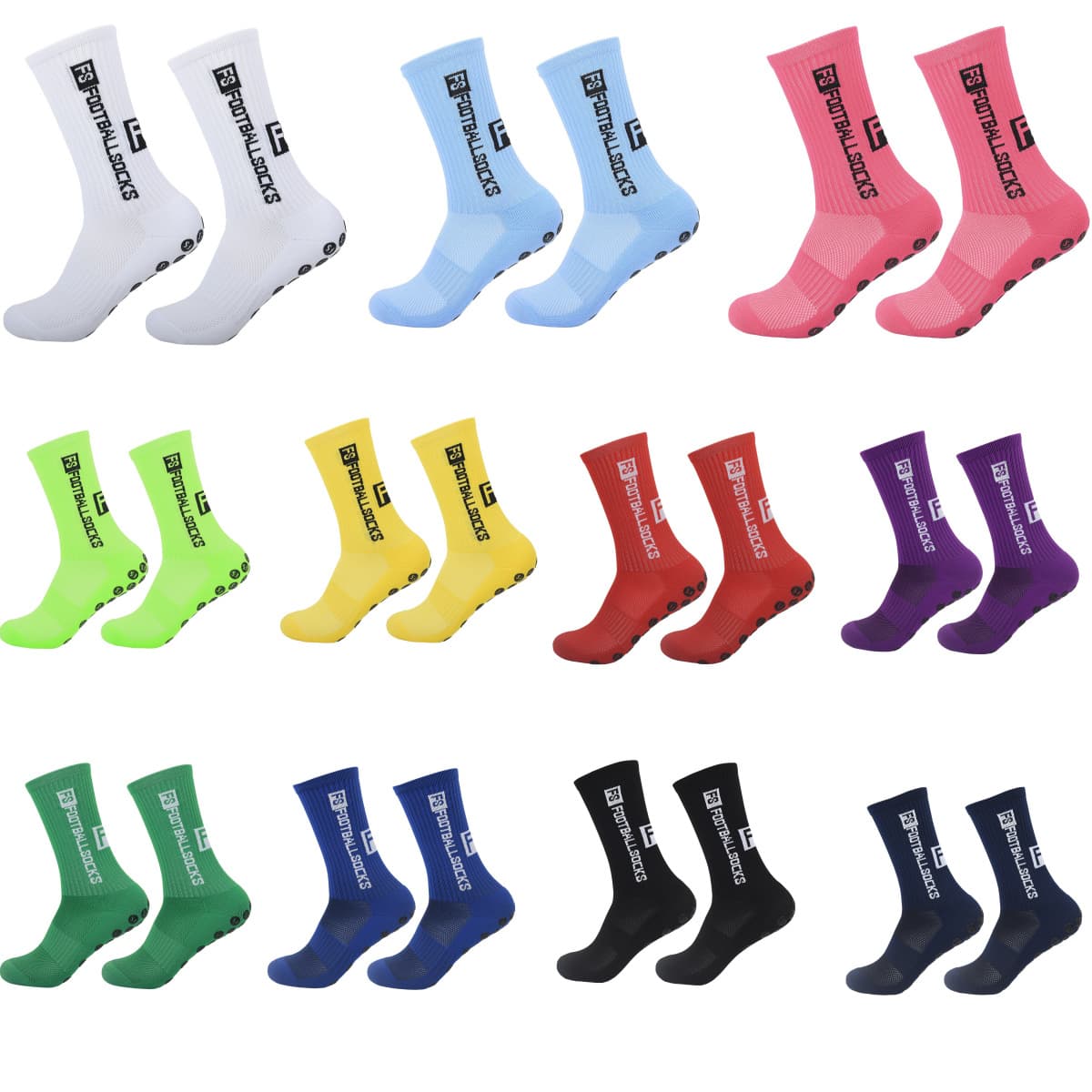 Cross Border New Style Dotted Football Socks FS Style Non Slip Thick Towel Bottom Socks Football Socks Wholesale