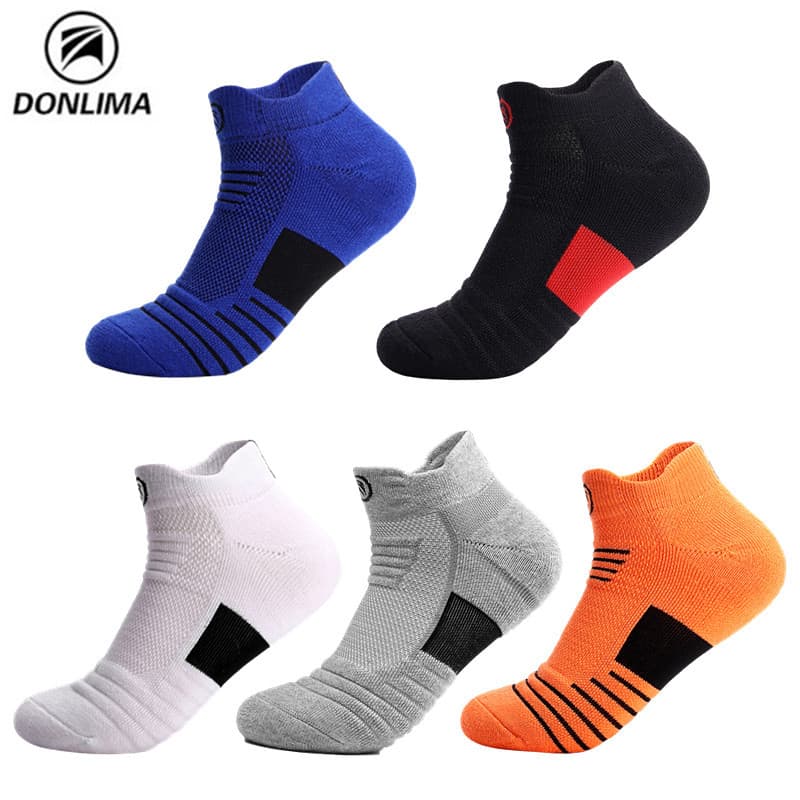 Men's Basketball Socks Professional Elite Socks Towel Bottom Thickened Short Socks Low Cut Boat Socks Terry Outdoor Running Sports Socks