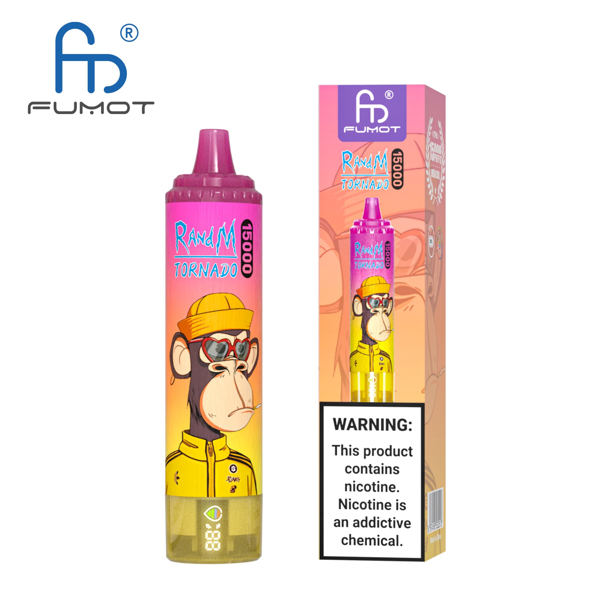 15PCS 15000 Puffs RANDM TORNADO Fraise Kiwi Saveur Fruitée Jetables Vape Cigarettes Électroniques Appareil Kit De Démarrage