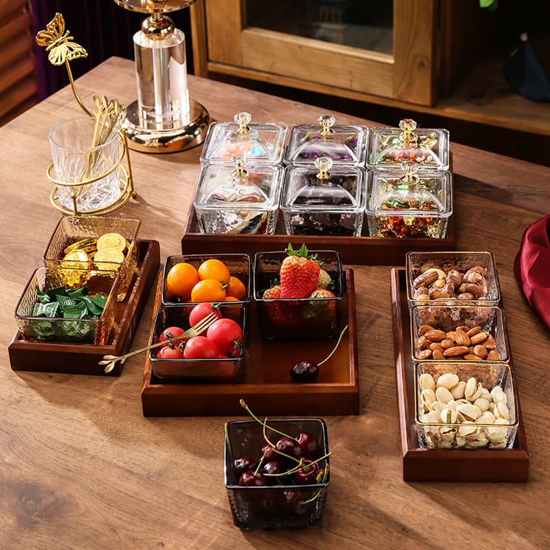 Luxury 3-Tier Acrylic Fruit & Snack Serving Tray - Elegant Coffee Table Display (Sturdy Stackable & Scratch-Resistant)