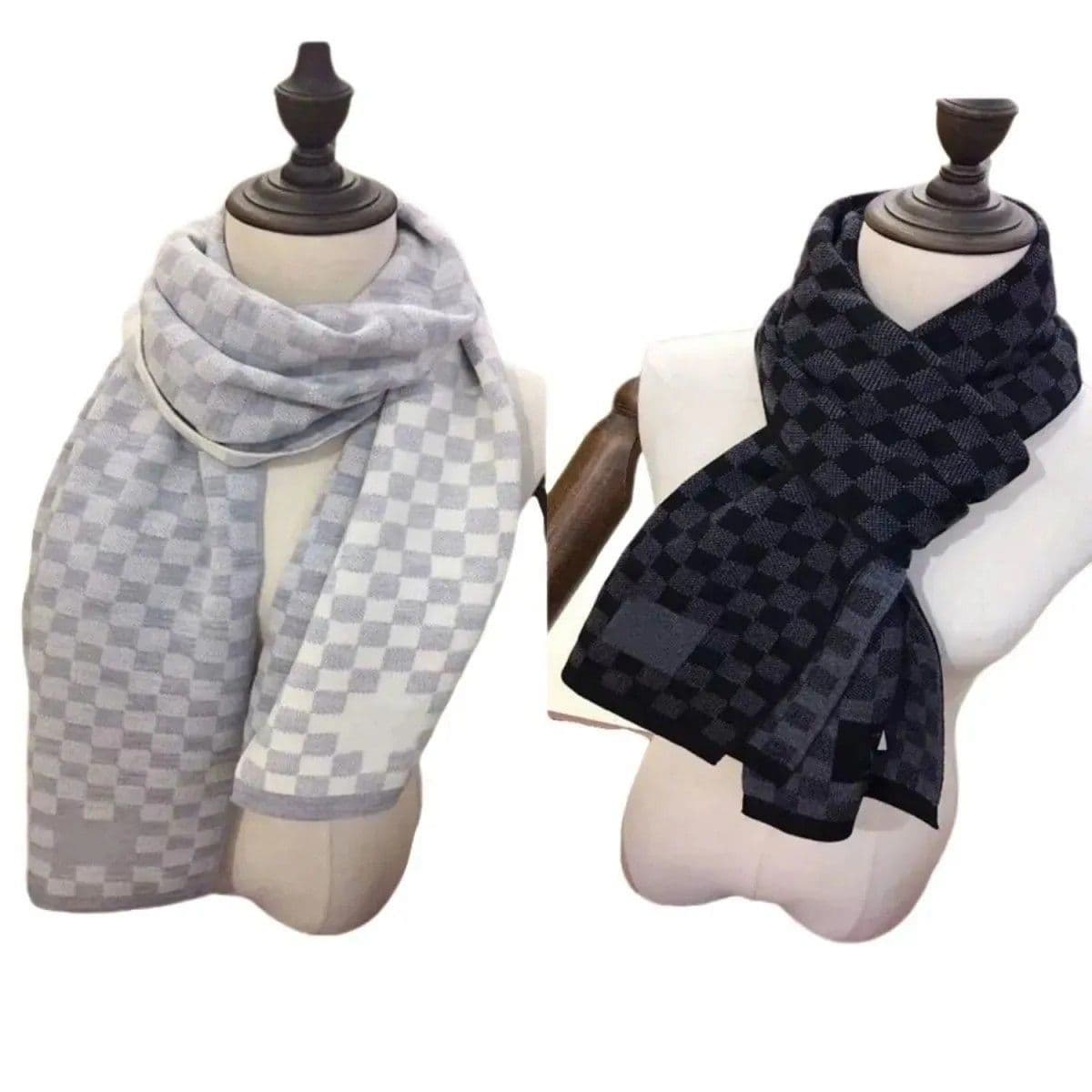 Autumn Winter High-end Warm Birthday Gift Thickened Classic Men's Wool Knitted Versatile Scarf