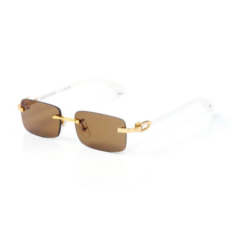 Classic Wooden Sunglasses Unisex White Series C-shaped Mahogany Gold Tea Gray Men Optical Frame Ladies Prescription