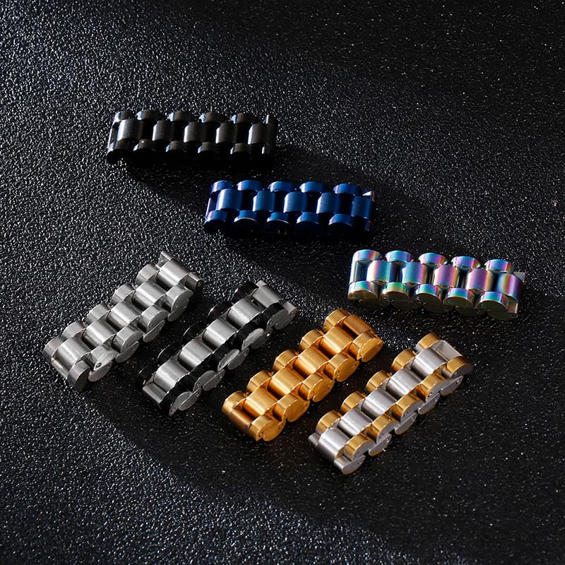Men's Rings New Style Stainless Steel Ring Men's Simple Style Ring Watch Chain Design Hip Hop Jewelry