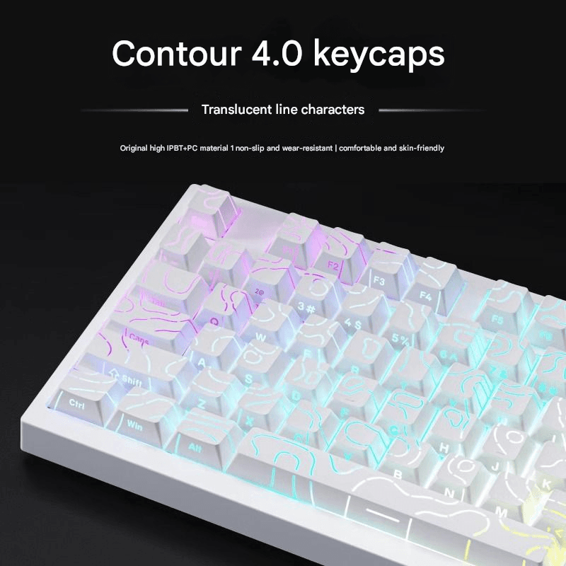 Clavier syct Contour 4.0 à touches dégradées imprimées latéralement, matériau PBT, compatible avec les commutateurs magnétiques d'origine