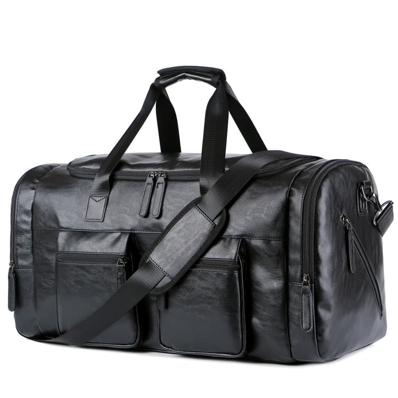 Leather oversized travel bag, men's business travel luggage bag, hand-held bill of lading, parade luggage bag