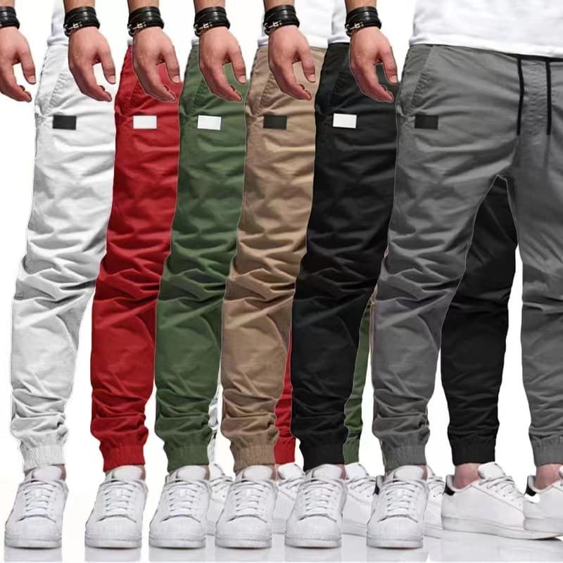 2024 New European Size Work Wear Youth Popular Leisure Slim Fit Tight Pants Men's