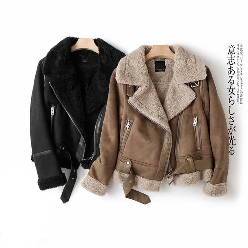 ​​Reversible Faux Fur Suede Jacket For Women – Double-Sided Winter Coat, Soft & Stylish​​