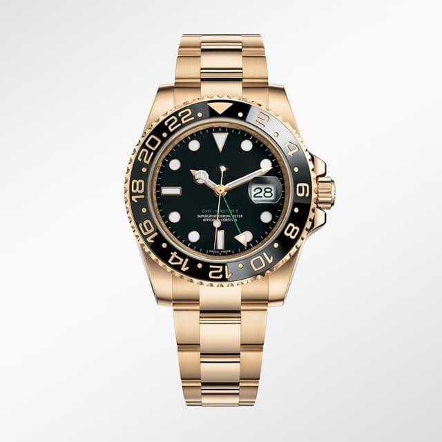 Montre mécanique automatique GMT-Master pour homme, entièrement en acier inoxydable
