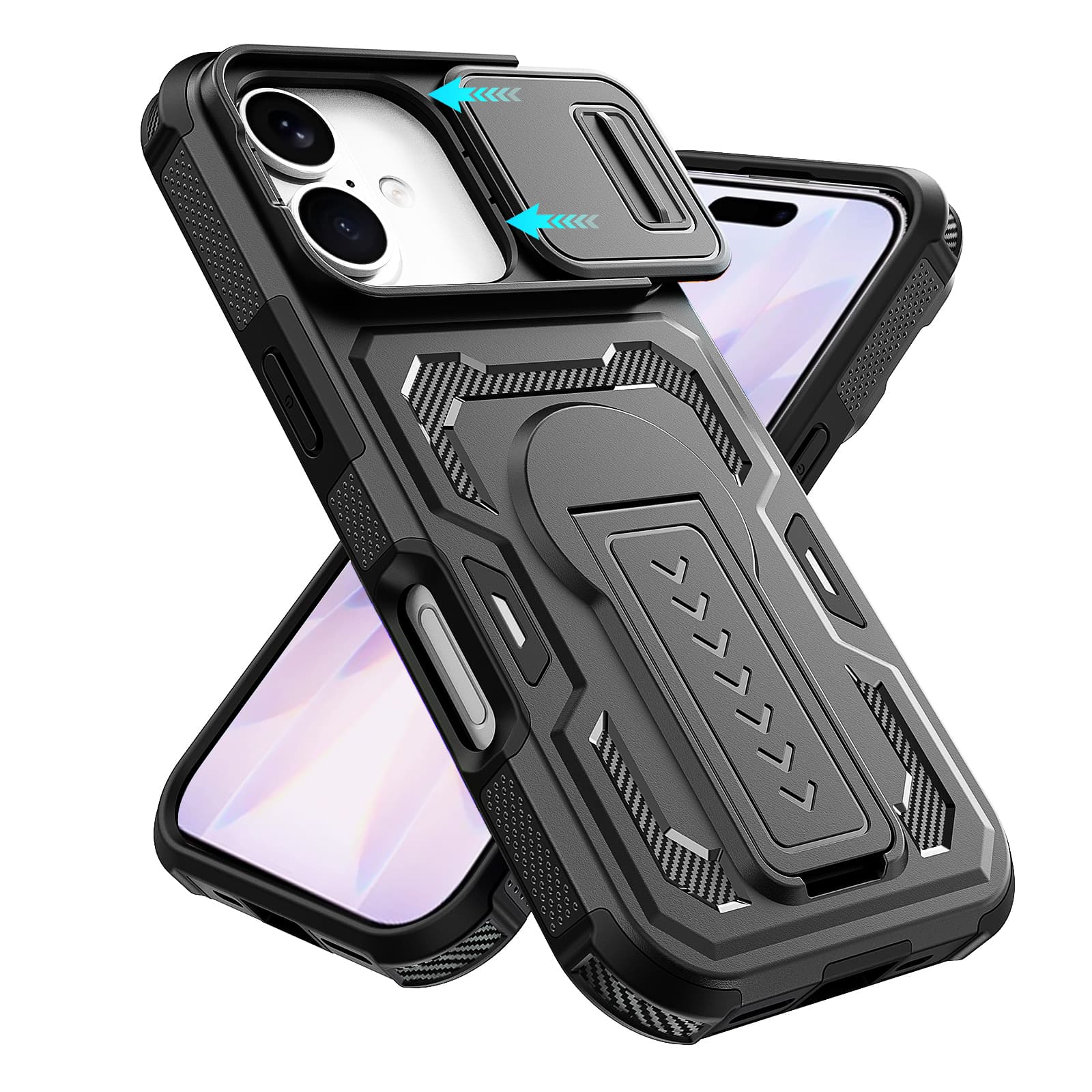 Protective Armor Case For Iphone 17 Max Air 16 Pro Iphone16 Iphone17 Stand Accessories Mobile Phone Cover