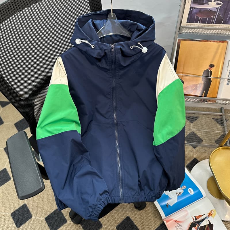 Patchwork Hooded Men And Women Spring & Fall Hiking Loose Jacket