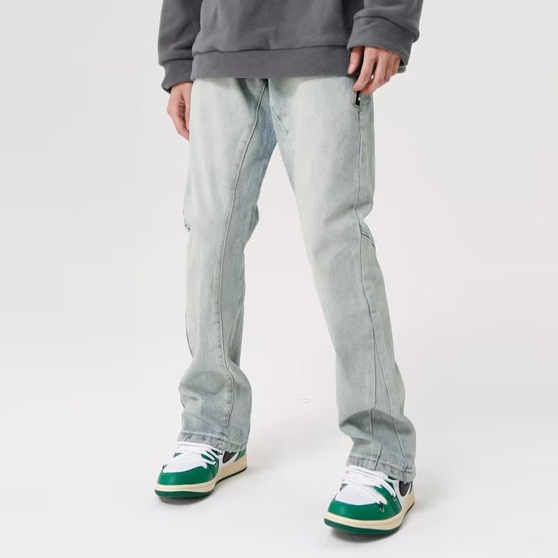 Nordmann American High Street Jeans Men's Autumn And Winter Style Retro All-Match Casual Loose Straight-leg Trendy Brand Slightly