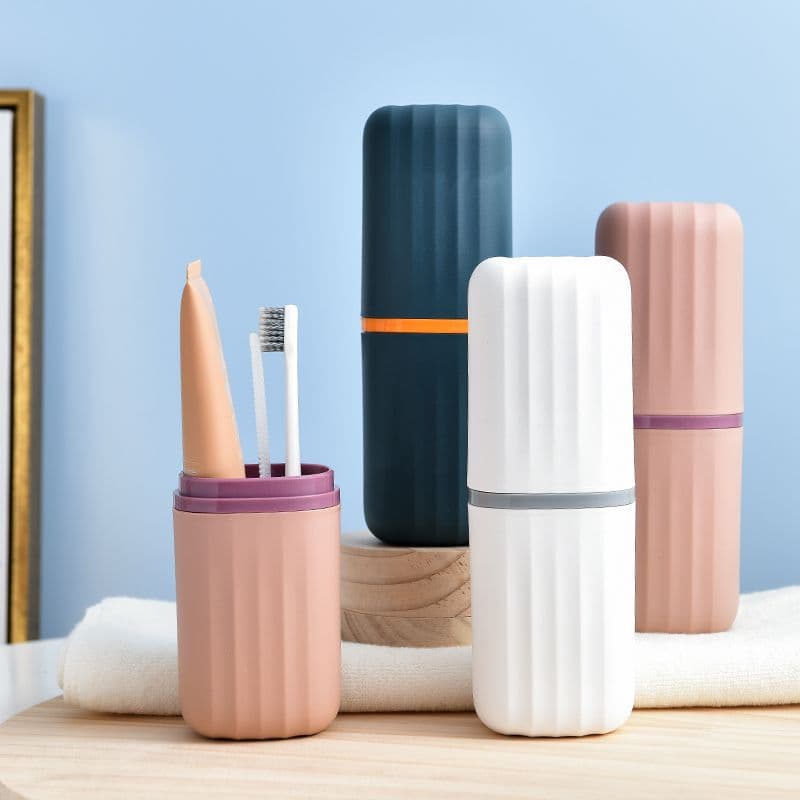 Travel Mouthwash Holder Holiday Portable Wash Storage Box Plastic Toothbrush Cup Wholesale